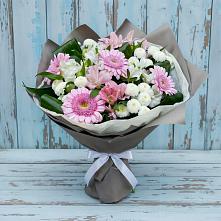 Букет цветов из:  Герберы, Альстромерии и Хризантемы в Хатунь