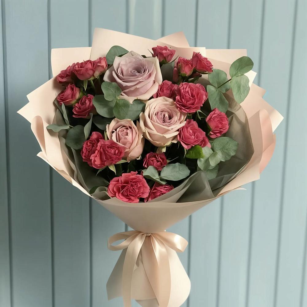 Букет цветов из: Гвоздики и Розы в Хатунь