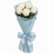 Букет 5 Белых роз Проуд в Хатунь