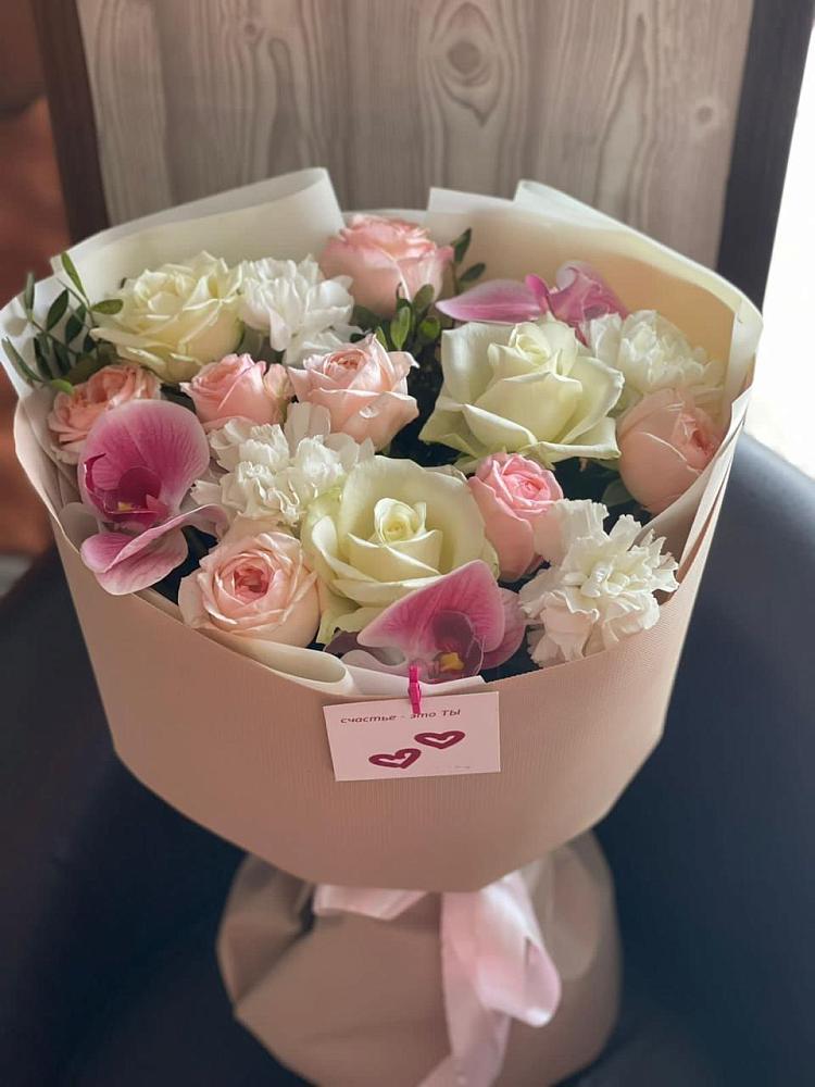 Букет цветов из: Орхидеи, Розы и Гвоздики в Хатунь