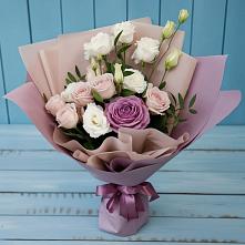 Букет цветов из:  Розы и Лизиантусы в Хатунь