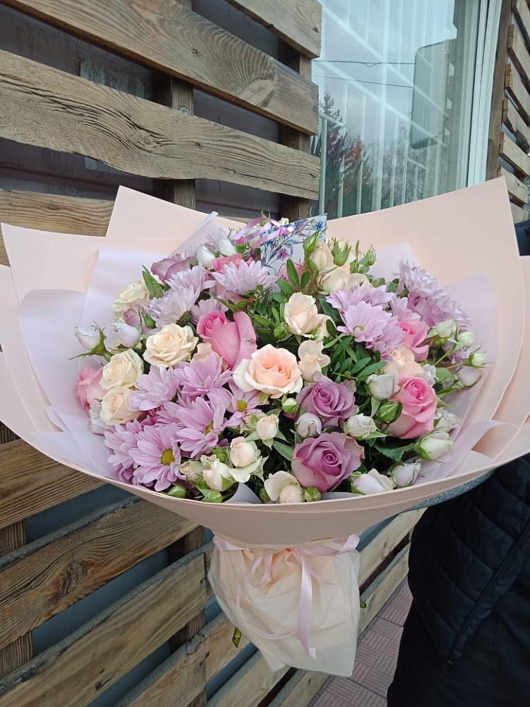 Букет цветов из: Розы и Хризантемы в Хатунь