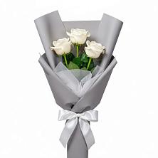 Букет 3 белые розы в Хатунь