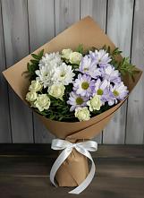 Букет цветов из:  Хризантемы и Розы в Хатунь