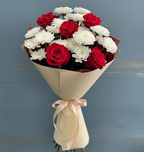 Букет цветов из:  Розы и Хризантемы в Хатунь