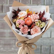 Букет цветов из:  Гвоздики, Хризантемы и Розы в Хатунь