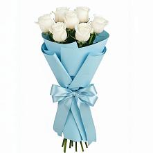 Букет 7 белых роз Проуд в Хатунь