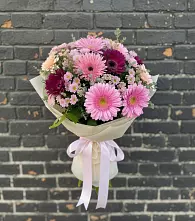 Букет цветов из:  Герберы и Хризантемы в Хатунь