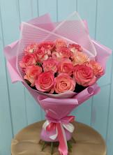 Букет 15 Розовых роз Равель в Хатунь