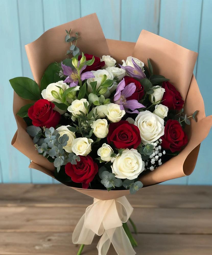 Букет цветов из: Розы и Альстромерии в Хатунь
