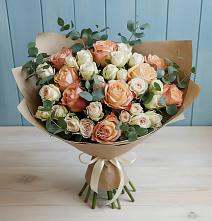 Букет цветов из:  Альстромерии и Розы в Хатунь